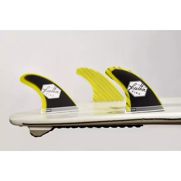 Surfboard fins Feather Fiberglass Yellow & Black Surfboard fins Feather Fiberglass Yellow & Black