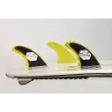 Dérives de surf Feather Fins Fiberglass Yellow & Black