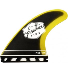 Dérives de surf Feather Fins Fiberglass Yellow & Black
