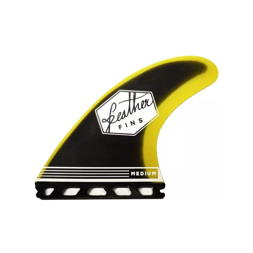 Dérives de surf Feather Fins Fiberglass Yellow & Black