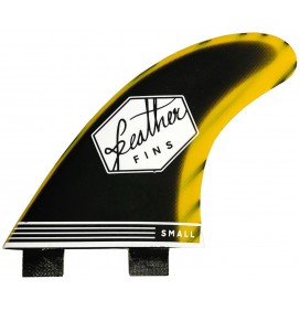 Dérives de surf Feather Fins Fiberglass Yellow & Black