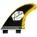 Dérives de surf Feather Fins Fiberglass Yellow & Black