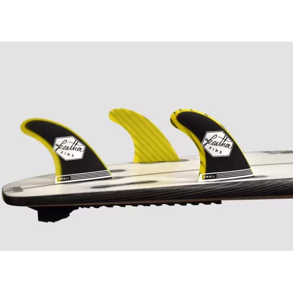 Surfboard fins Feather Fiberglass Yellow & Black Click Tab Surfboard fins Feather Fiberglass Yellow & Black Click Tab