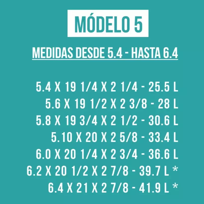 Foam pre shapeado Bennett modelo 5