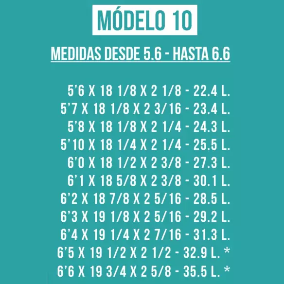 Prancha de foam pre-shapeado Bennett modelo 10 Prancha de foam pre-shapeado Bennett modelo 10