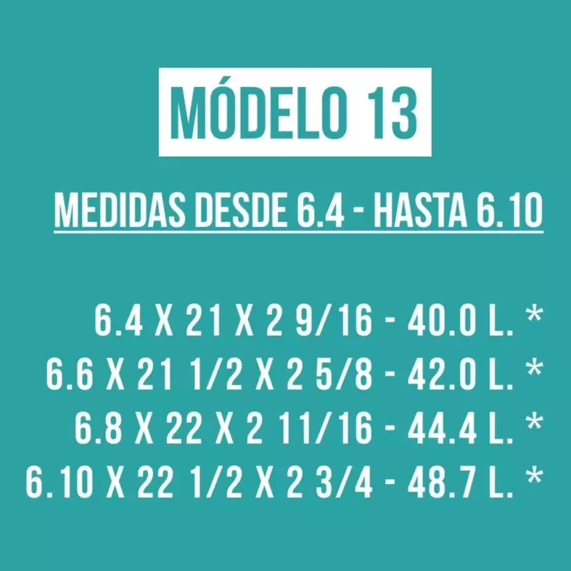 Foam pre shapeado Bennett modelo 13