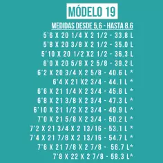 Foam pre shapeado Bennett modelo 19 2