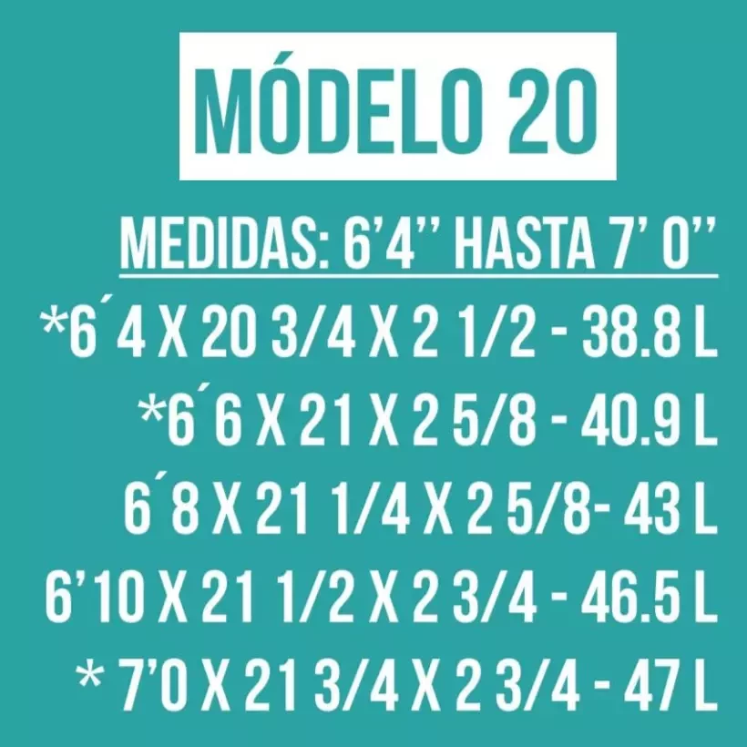 Foam pre shapeado Bennett modelo 20