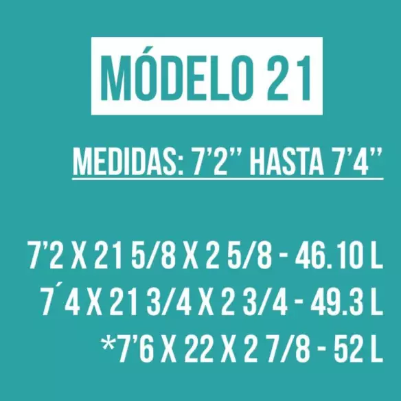 Foam pre shapeado Bennett modelo 21 Foam pre shapeado Bennett modelo 21
