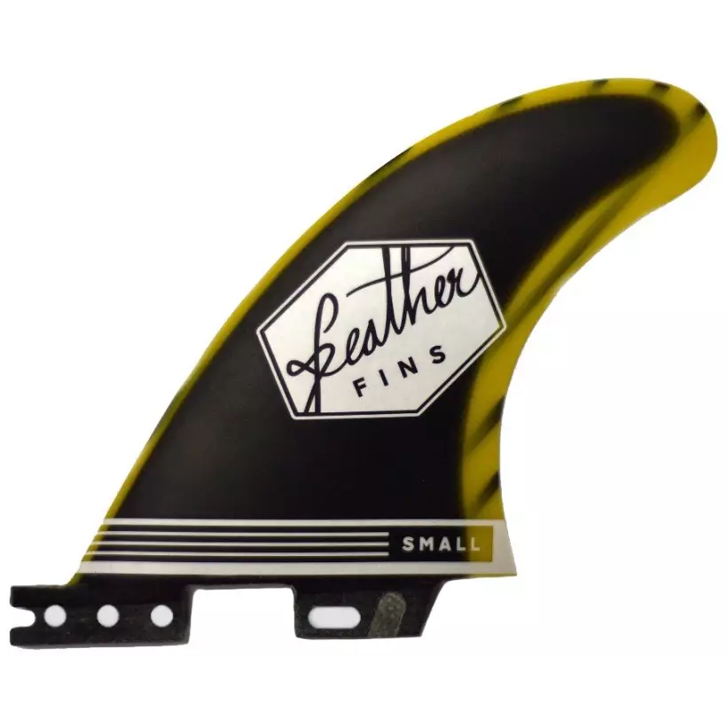 Quilhas surf Feather Fins Fiberglass Yellow & Black Click Tab