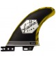 Dérives de surf Feather Fins Fiberglass Yellow & Black Click Tab