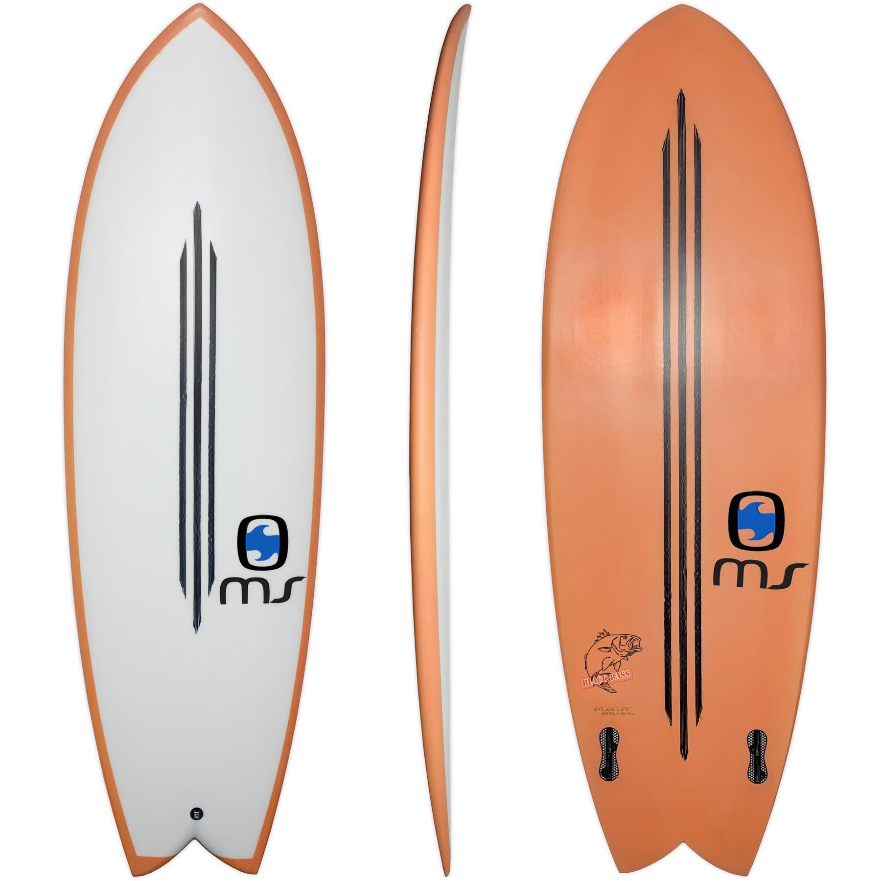Surfboard Retro Fish MS Black Bass CFE 5'6 (IN STOCK)