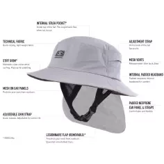 Cappello Ocean & Earth Indo Surf hat Stiff Peak Grey 2