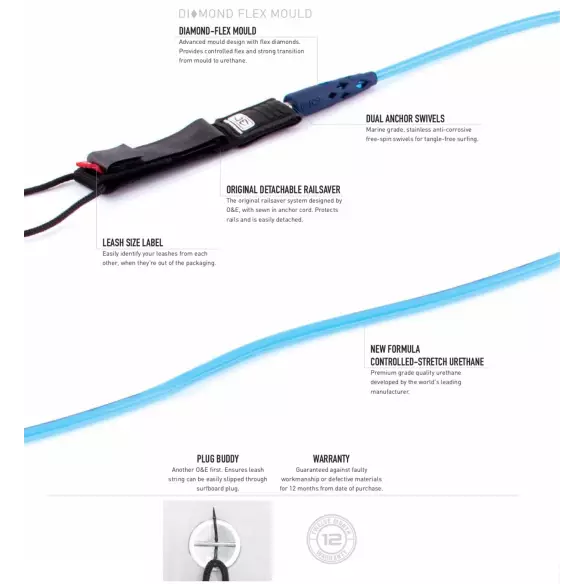 Surf Leash Ocean & Earth Regular