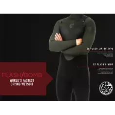 Rip Curl 3/2mm Flash-Bomb Zip-Free Wetsuit  2