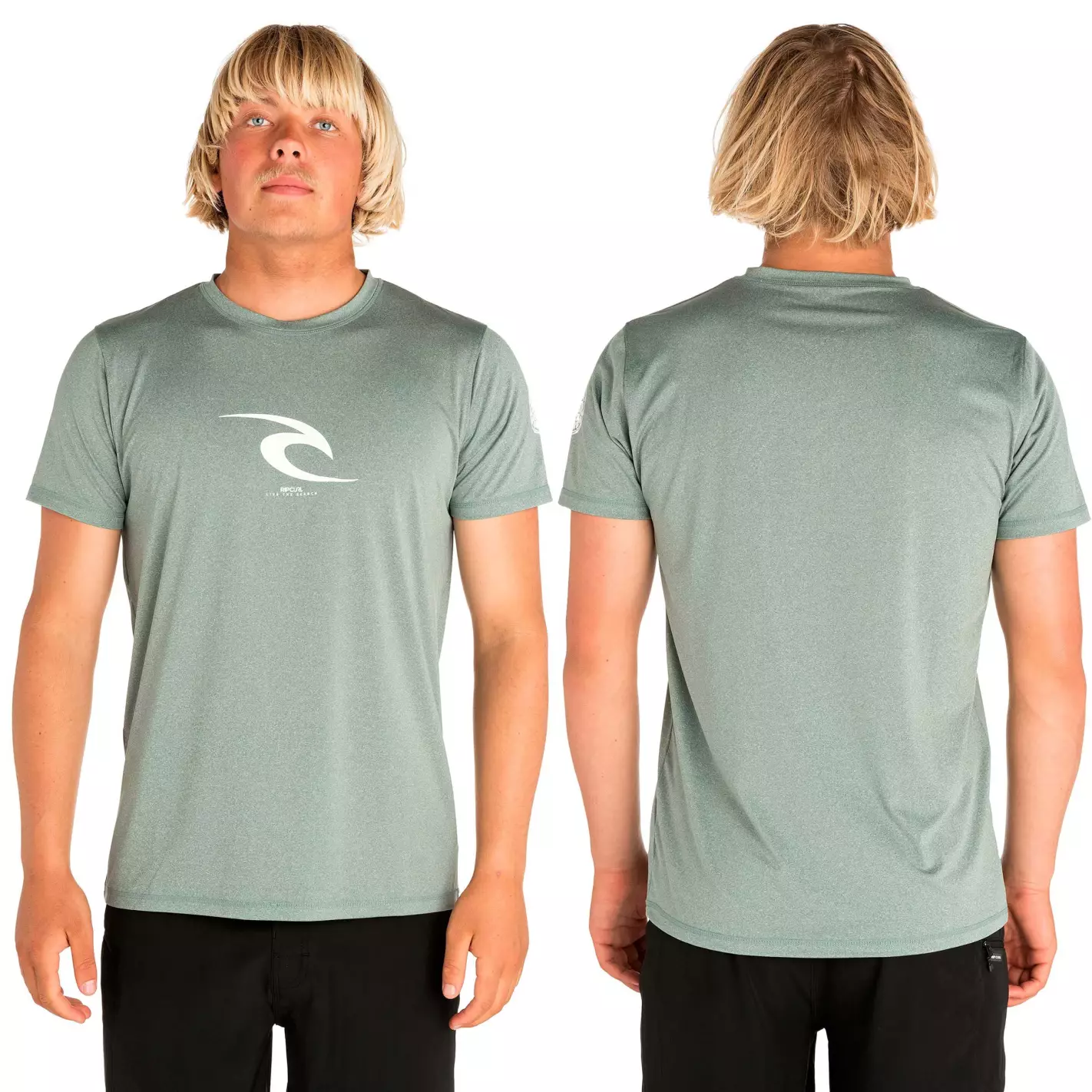 RIP CURL Surf Lycra T-Shirt MIND WAVE STRIPE SS Lycra 2021 mid blue Wassersport