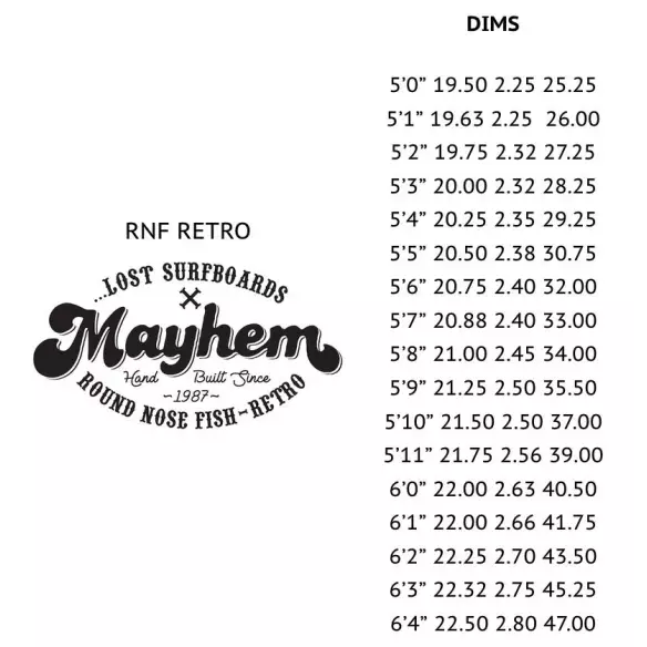 Planche de surf Lost RNF Retro Planche de surf Lost RNF Retro