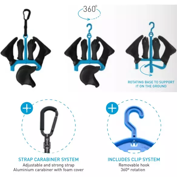 Percha seca accesorios Surf Logic accessories hanger Double System
