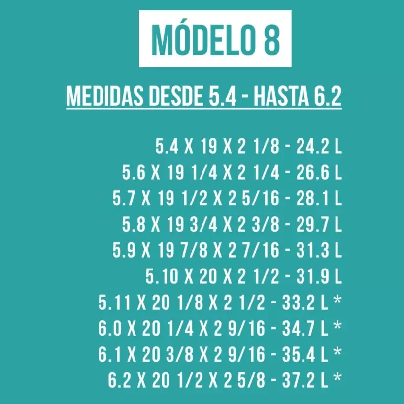 Foam pre shapeado Bennett modelo 8