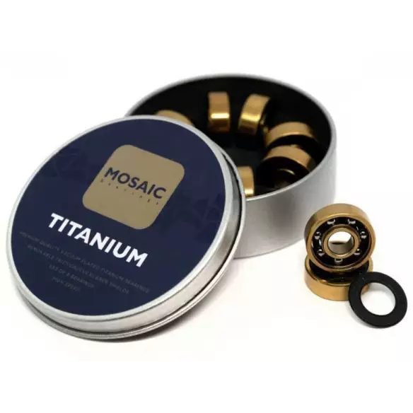 Roulements de skateboard Mosaic Titanium 1 ABEC 7 608RS Black