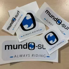 Mundo-Surf stickers white background