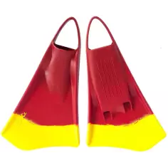 Option bodyboard fins MK2 Red/Yellow