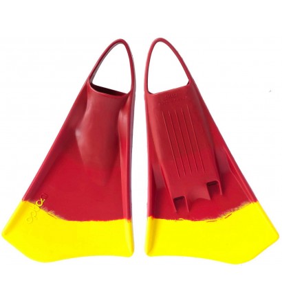 Pé de pato bodyboard Option MK2 Vermelho/Amarelo