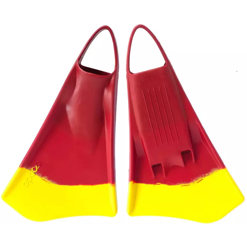 Palmes de bodyboard Option MK2 Rouge/Jaune