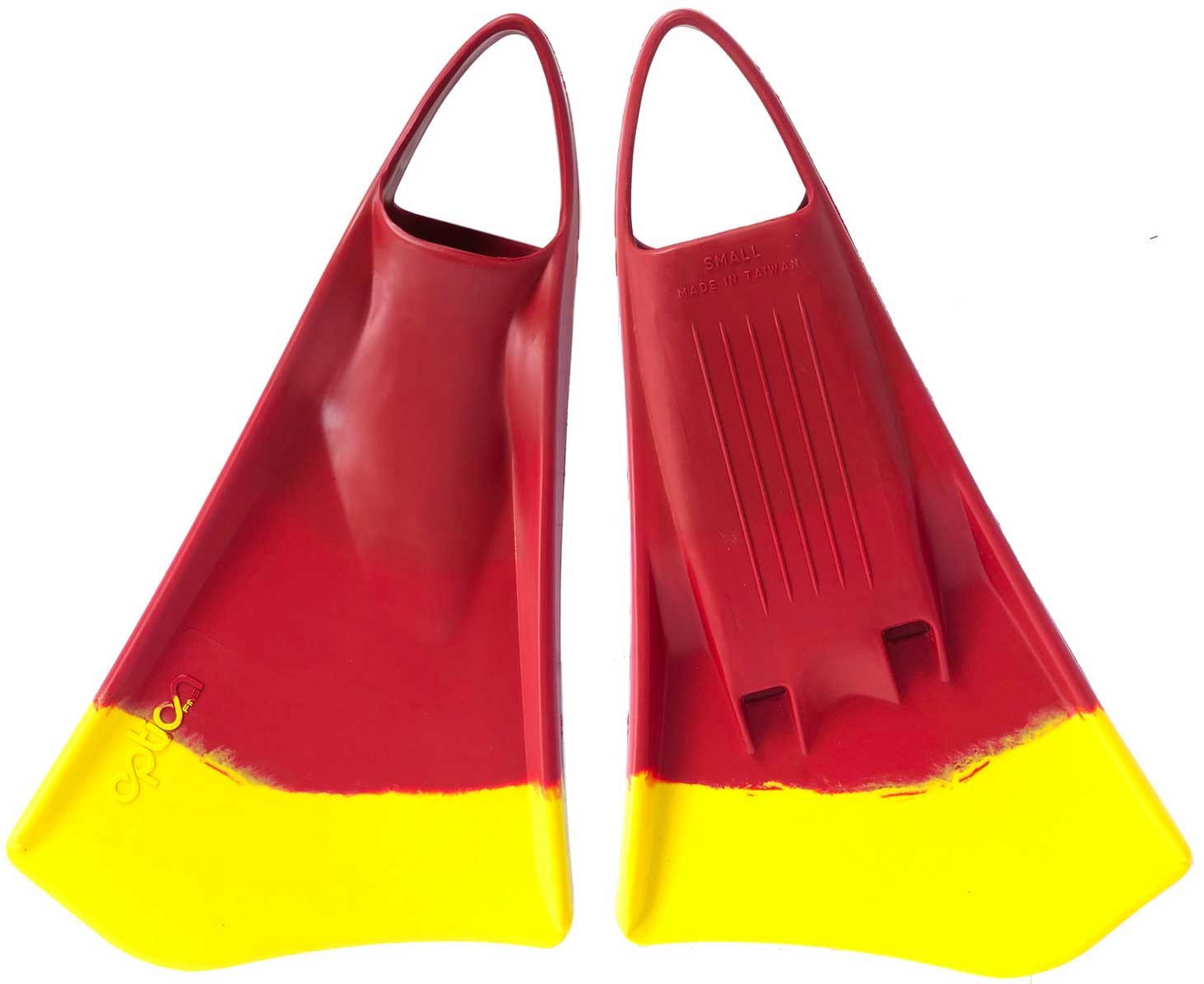 Option bodyboard fins MK2 Red/Yellow