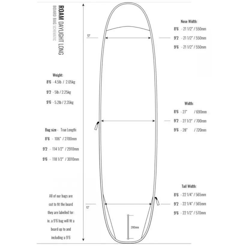 Housse de surf Roam Daylight Longboard