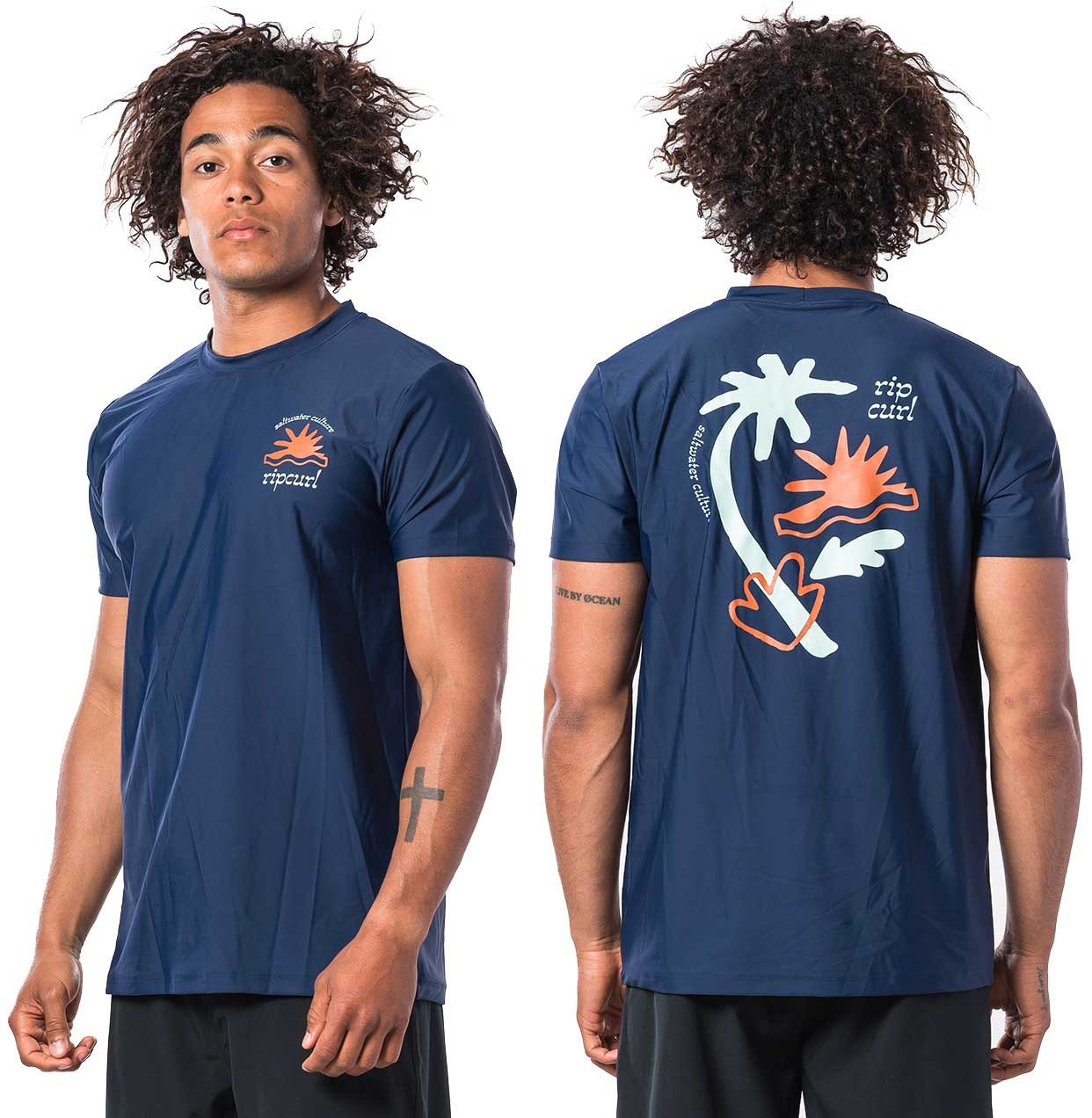 Rip Curl Rapture Surflite UV-Shirt Kurzarm navy 