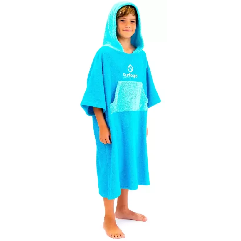 Poncho Junior Surf Logic Cyan & Turquoise