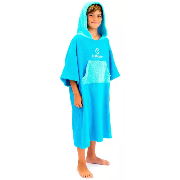 Poncho Junior Surf Logic Cyan & Turquoise