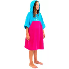 Poncho Junior Surf Logic Cyan & Pink 2