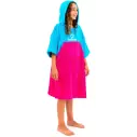 Poncho Junior Surf Logic Cyan & Pink