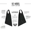 Aletas de bodyboard Pride Vulcan V3 Negro Comfy Edition