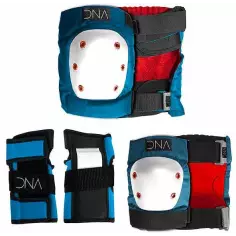 Set de protecciones codos + rodillas DNA Kids