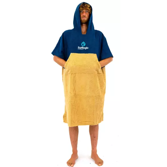 Poncho Surf Logic Navy & Beige