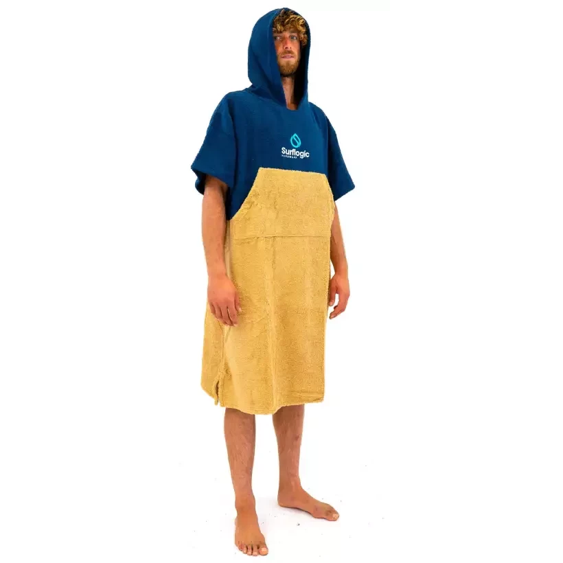 Poncho Surf Logic Navy & Beige