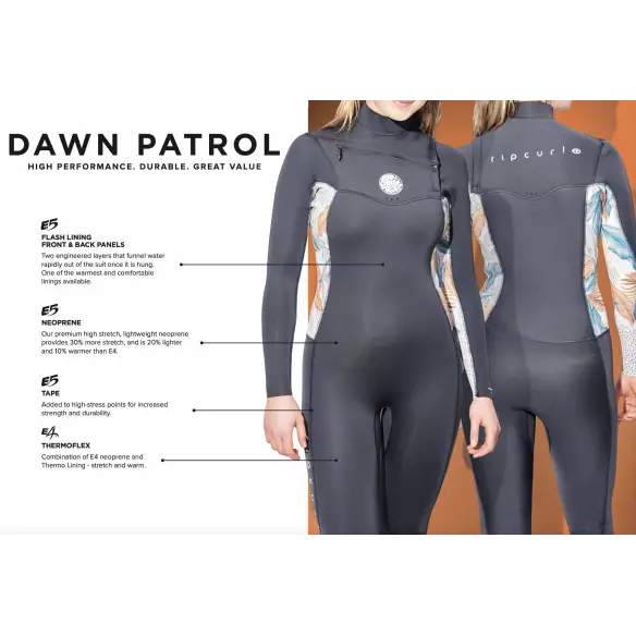 Neopren Rip Curl Dawn Patrol 3/2mm Damen CZ Neopren Rip Curl Dawn Patrol 3/2mm Damen CZ