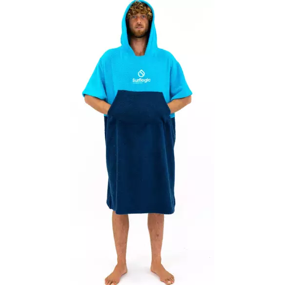 Poncho handdoek Surf Logic Cyan & Navy