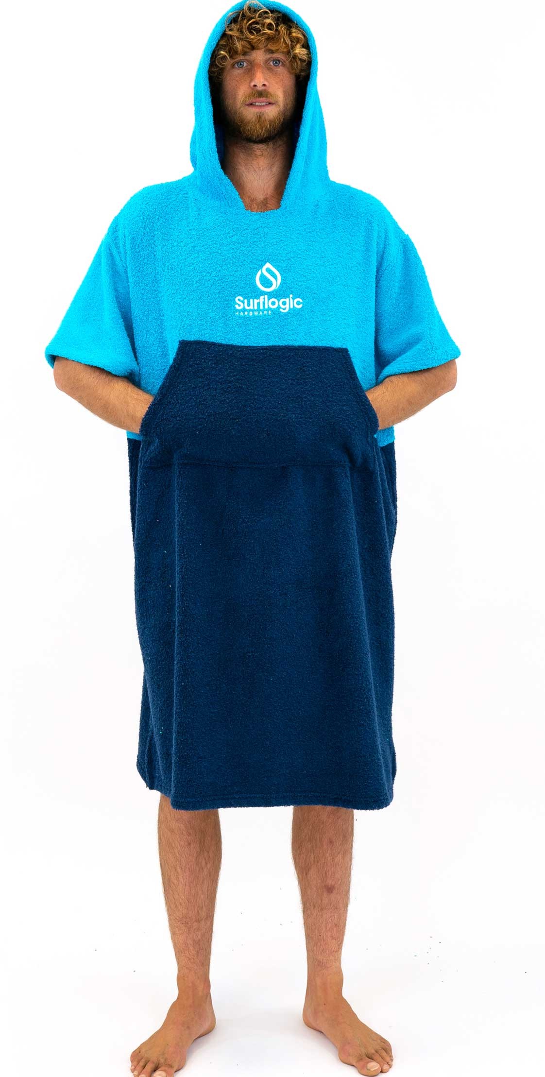 Cyan/Navy Details about   Surflogic Poncho Changing Robe 59803 