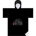 Poncho handdoek Madness Black Speckle