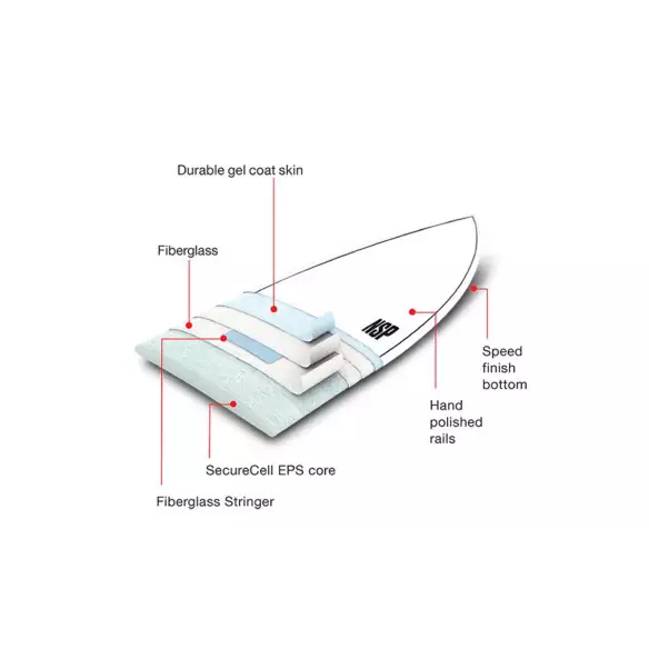 Prancha de surf NSP fish Elements Prancha de surf NSP fish Elements