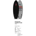 Surfbrett softboard Ocean & Earth Bat Outta Hell EZI-Rider 5'6 Quad