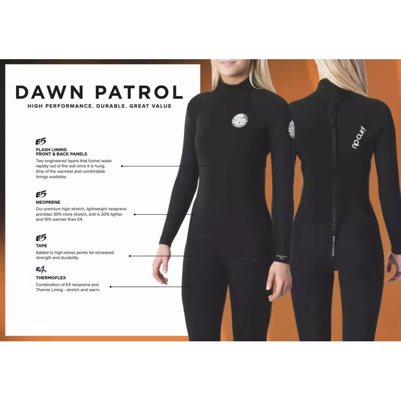 Muta surf Rip Curl Dawn Patrol 4/3mm Womens BZ Navy