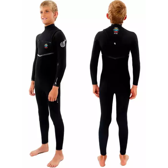 Wetsuit Rip Curl Flash-Bom 4/3mm Borst-Zip  Wetsuit Rip Curl Flash-Bom 4/3mm Borst-Zip