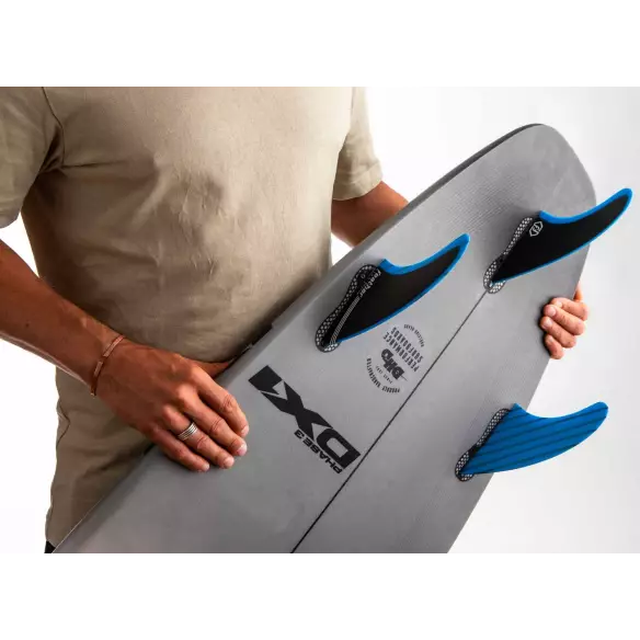 Dérives de surf Feather Fins Fiberglass Blue & Black Dérives de surf Feather Fins Fiberglass Blue & Black