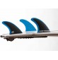 Dérives de surf Feather Fins Fiberglass Blue & Black