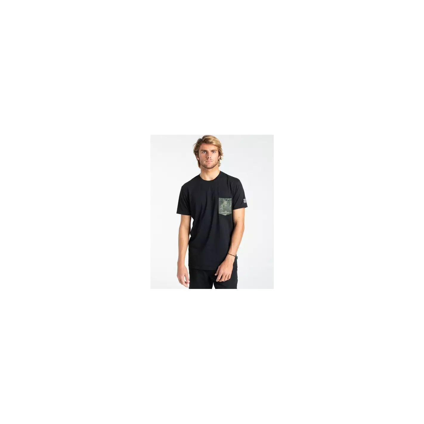 Team Pocket - Camiseta de Surf de Manga Corta con Protección Solar UPF 50  para Hombre